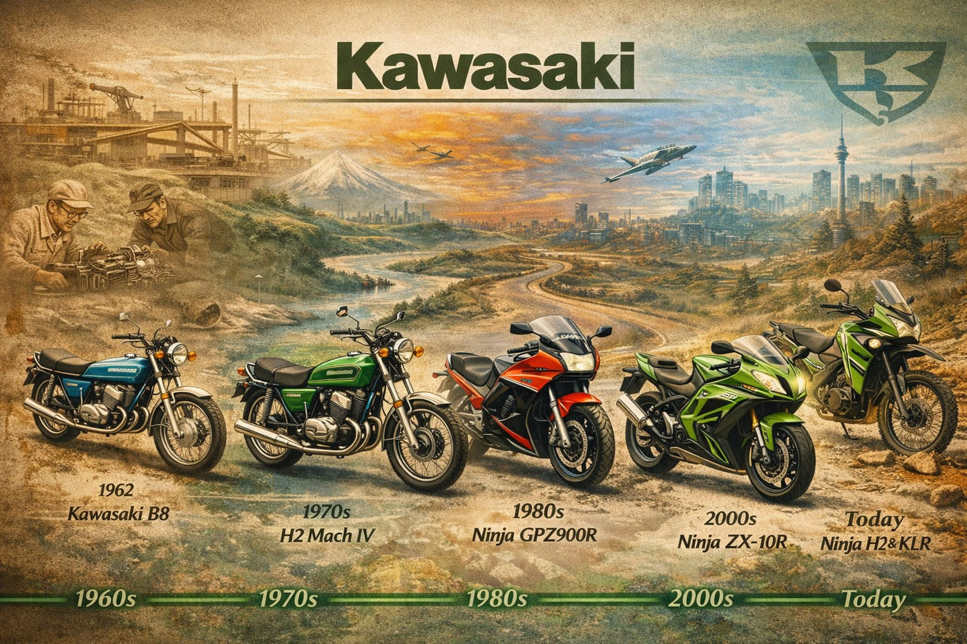 Kawasaki Motosiklet Tarihi: Z ve Ninja ile Doğan Performans Kimliği