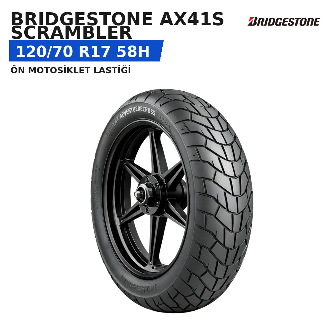 Bridgestone AX41S Scrambler 120/70 R17 58H Ön Motosiklet Lastiği