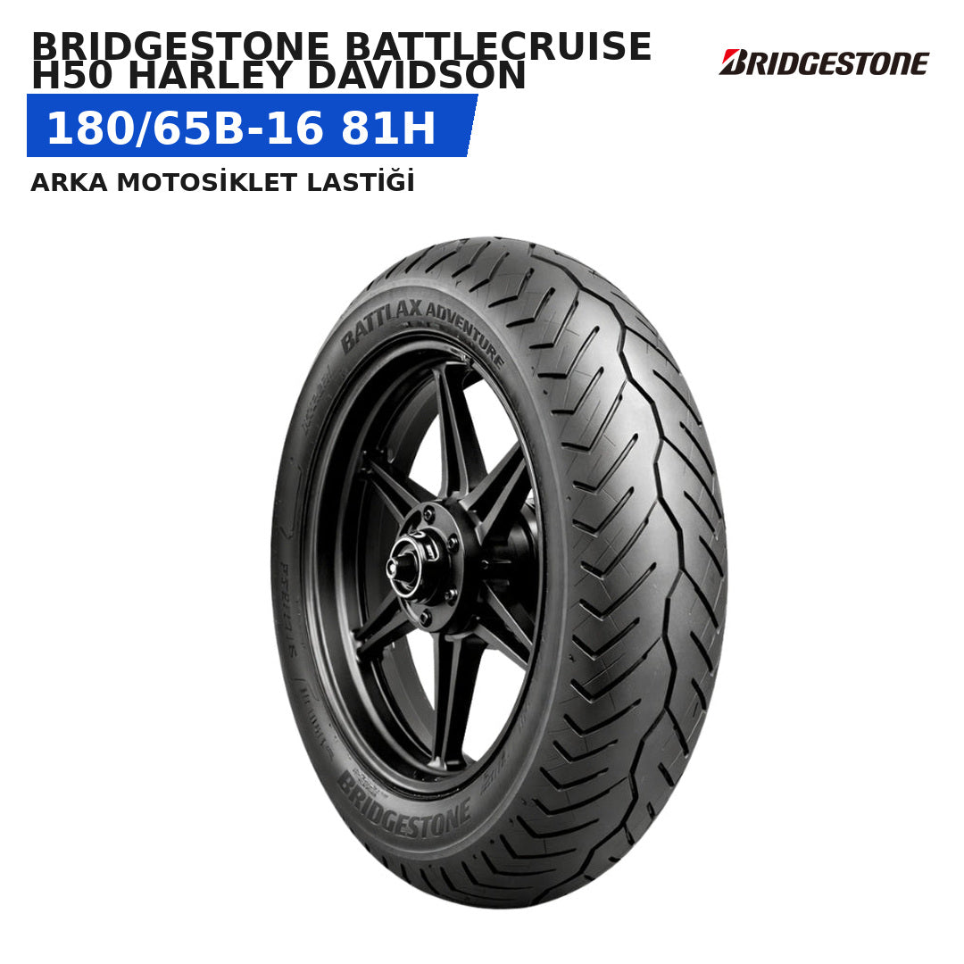 Bridgestone Battlecruise H50 Harley Davidson 180/65B-16 81H Arka Motosiklet Lastiği