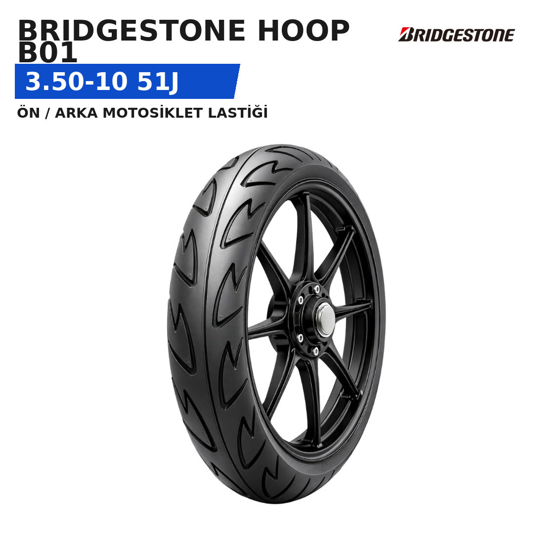 Bridgestone Hoop B01 3.50-10 51J Ön/Arka Motosiklet Lastiği