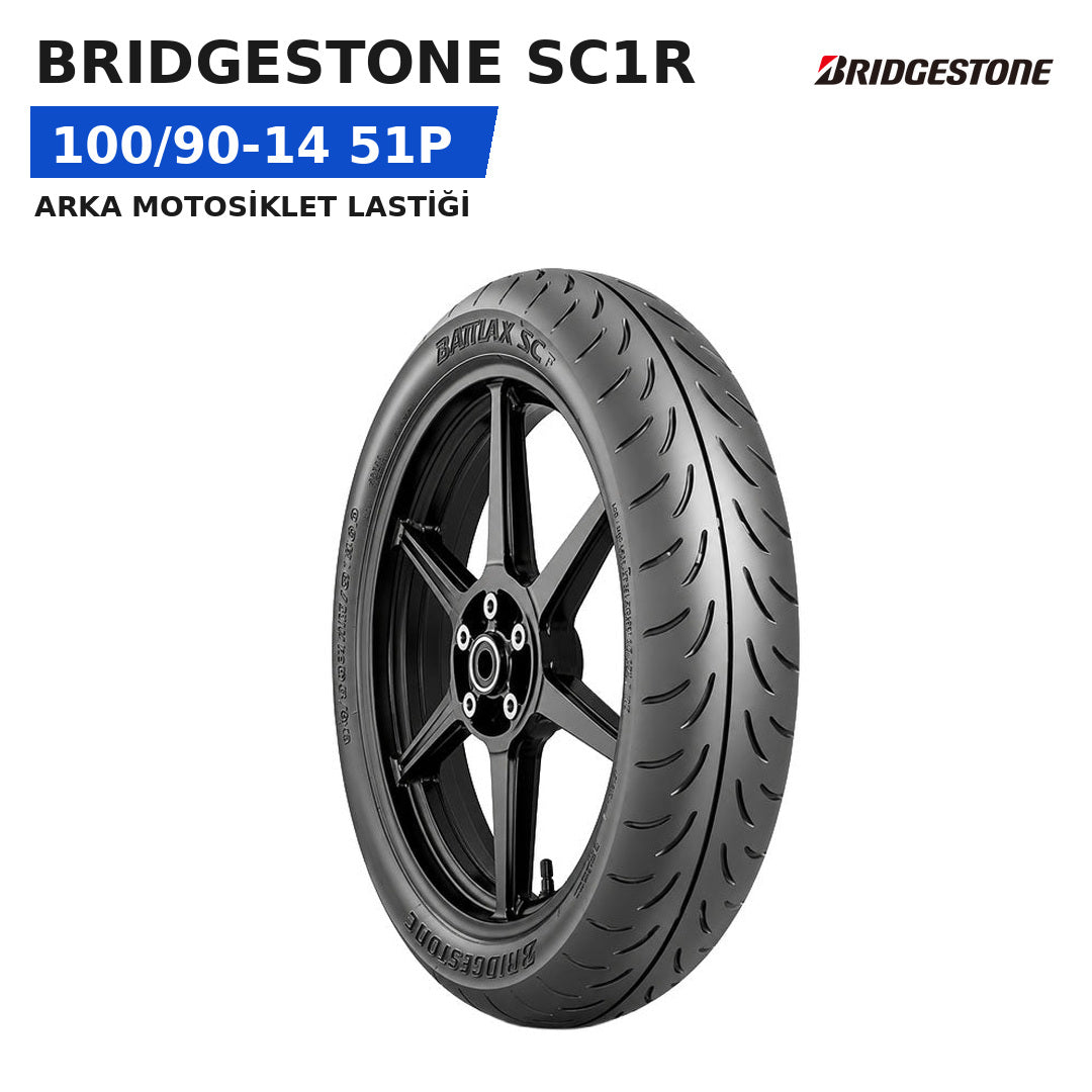 Bridgestone SC1R 100/90-14 51P Arka Motosiklet Lastiği
