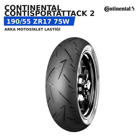 Continental ContiSportAttack 2 190/55 ZR17 75W Arka Motosiklet Lastiği