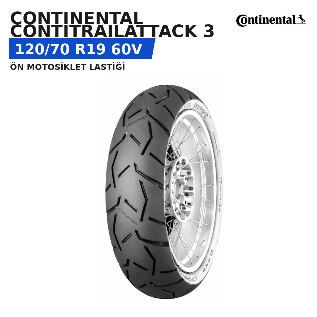 Continental ContiTrailAttack 3 120/70 R19 60V Ön Motosiklet Lastiği
