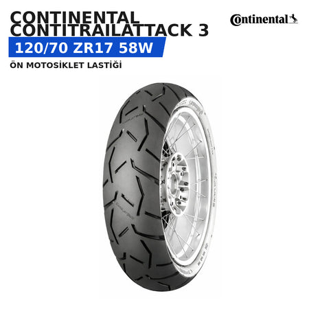 Continental ContiTrailAttack 3 120/70 ZR17 58W Ön Motosiklet Lastiği
