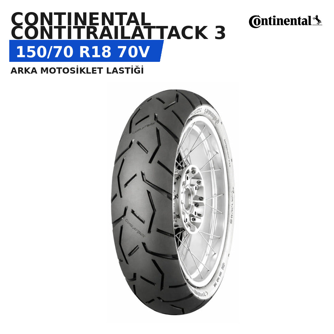 Continental ContiTrailAttack 3 150/70 R18 70V Arka Motosiklet Lastiği