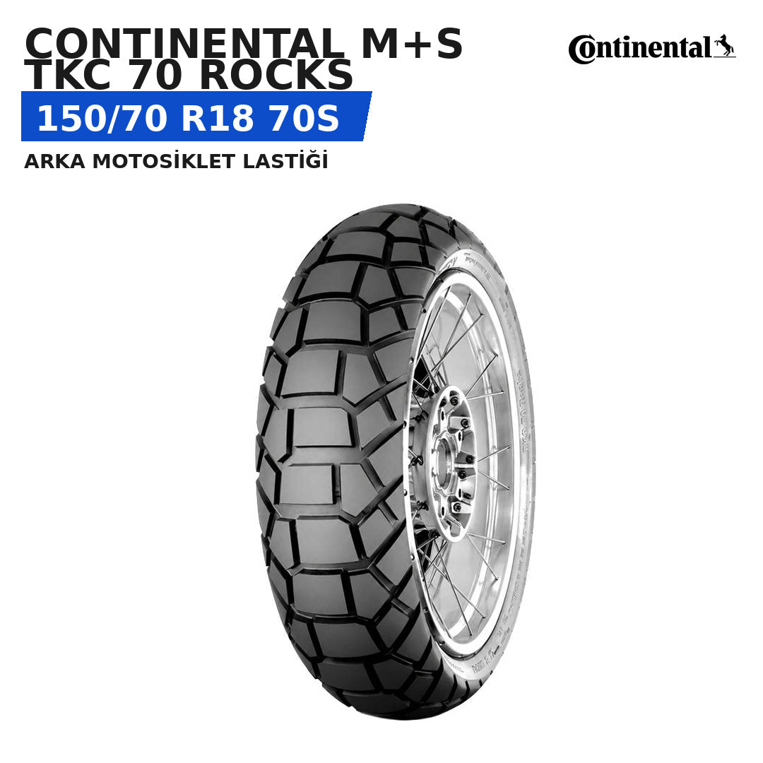 Continental M+S TKC 70 Rocks 150/70 R18 70S Arka Motosiklet Lastiği