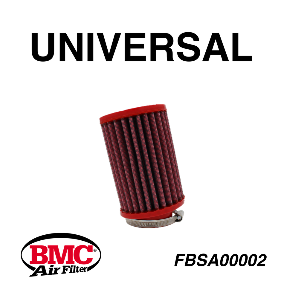 BMC FBSA00002 Universal Konik Performans Hava Filtresi 43 mm Boğaz / 127 mm Yükseklik / Poliüretan Kapak
