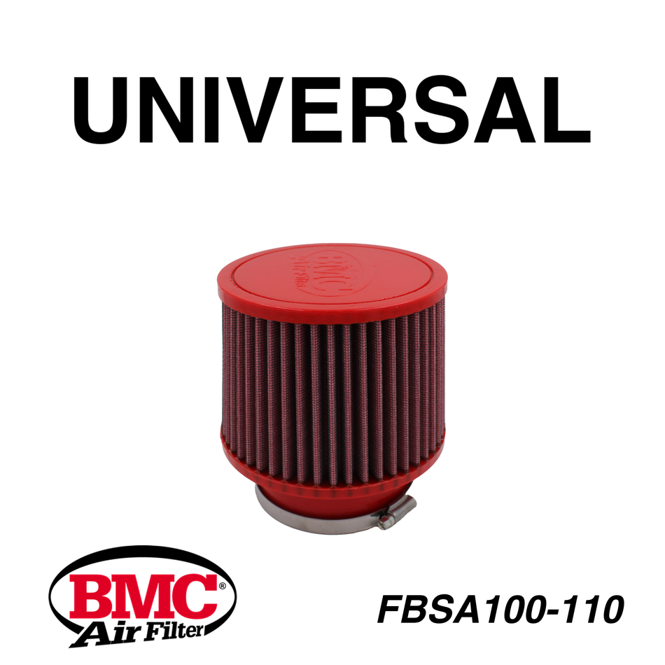BMC FBSA100-110 Universal Konik Performans Hava Filtresi 100 mm Boğaz / 113 mm Yükseklik / Poliüretan Kapak