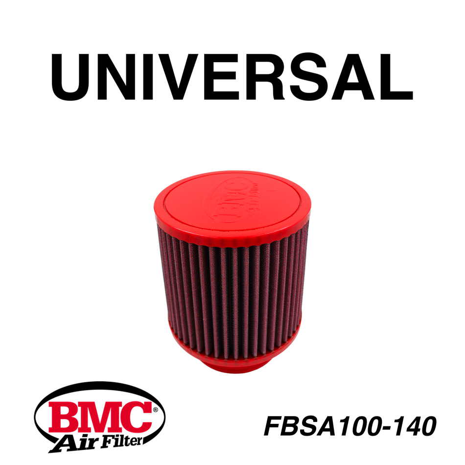 BMC FBSA100-140 Universal Konik Performans Hava Filtresi 100 mm Boğaz / 143 mm Yükseklik / Poliüretan Kapak