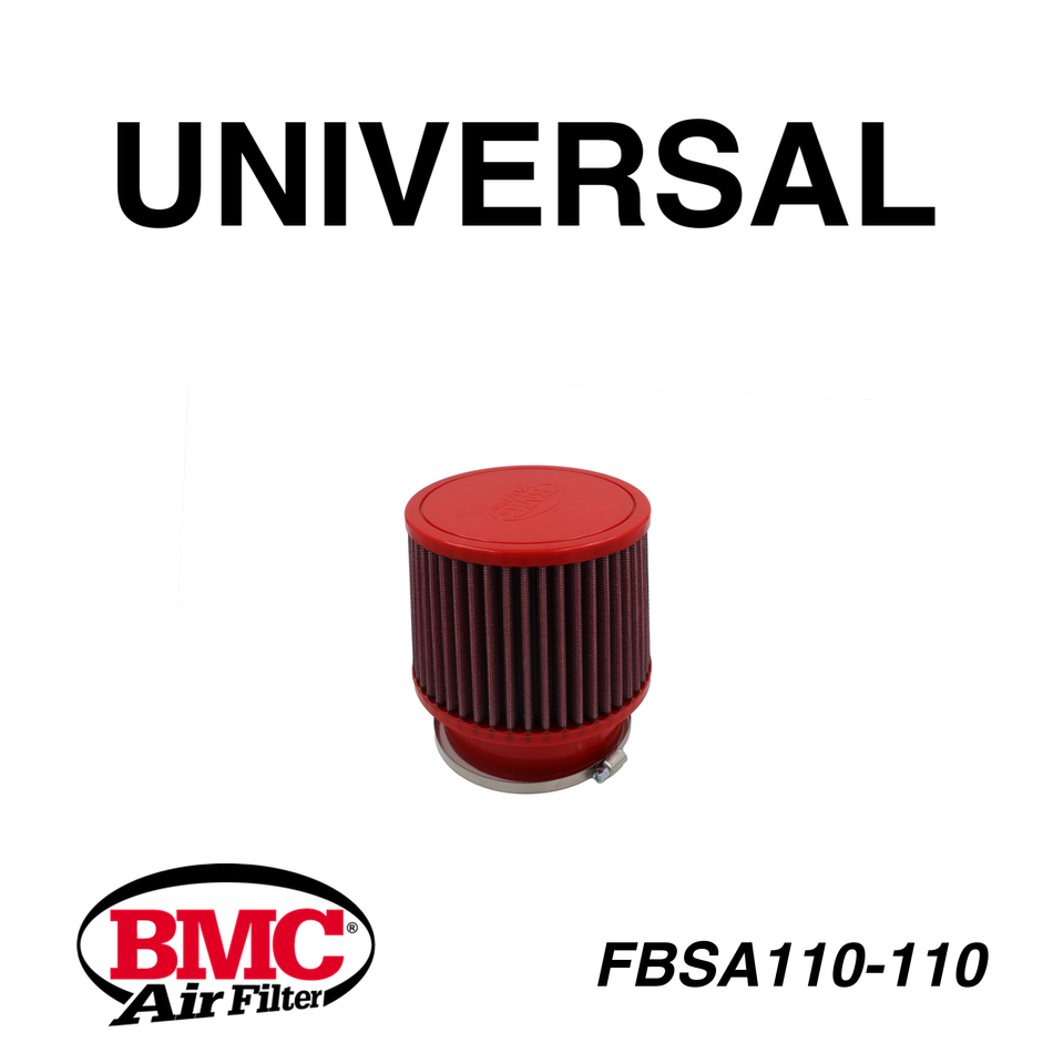 BMC FBSA110-110 Universal Konik Performans Hava Filtresi 110 mm Boğaz / 110 mm Yükseklik / Poliüretan Kapak