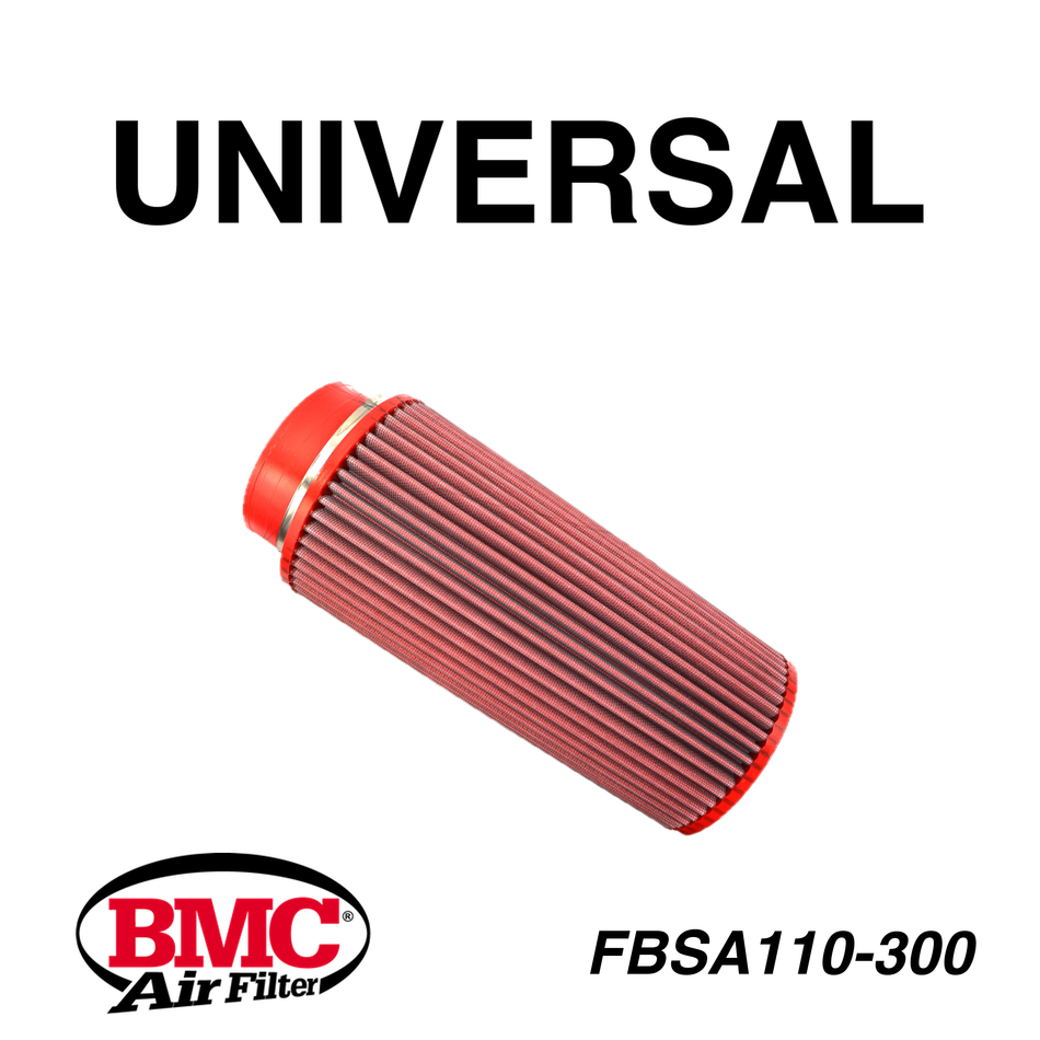BMC FBSA110-300 Universal Konik Performans Hava Filtresi 110 mm Boğaz / 303 mm Yükseklik / Poliüretan Kapak