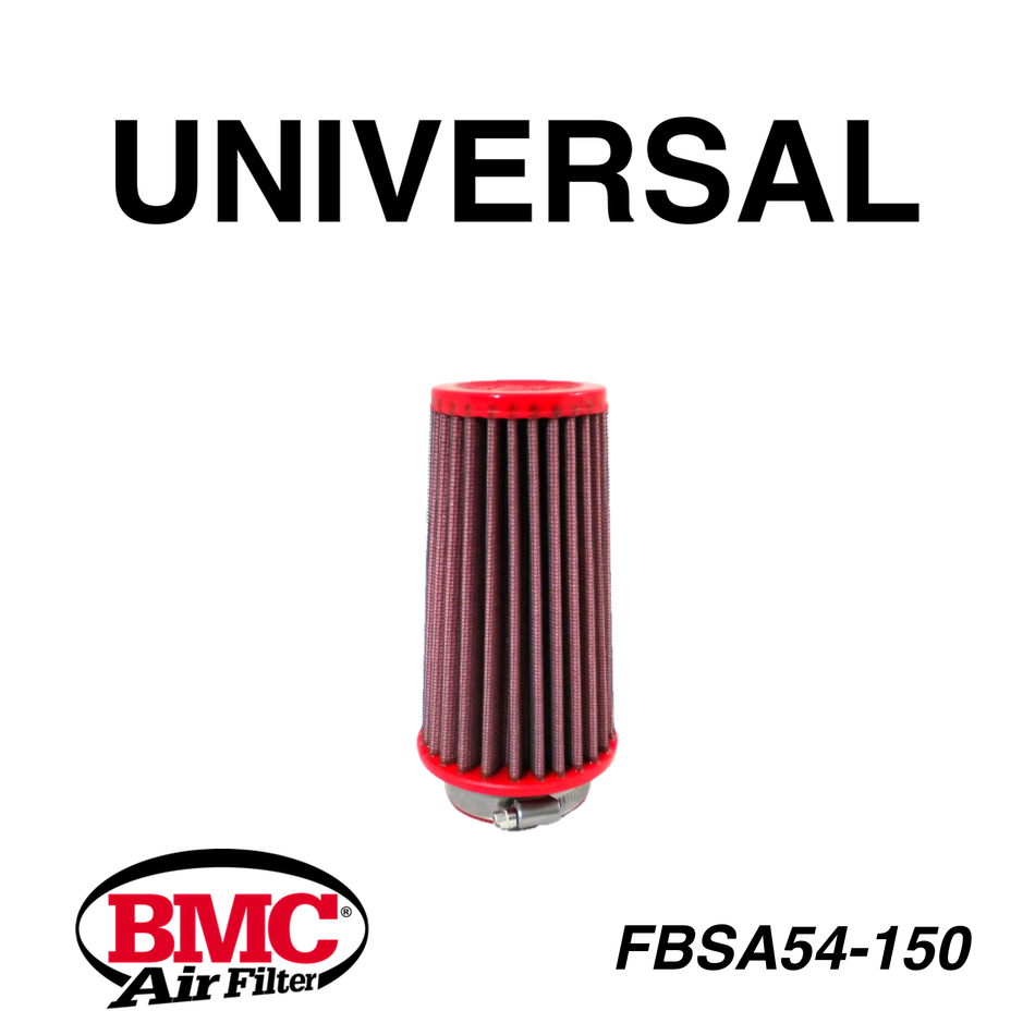 BMC FBSA54-150 Universal Konik Performans Hava Filtresi 54 mm Boğaz / 150 mm Yükseklik / Poliüretan Kapak