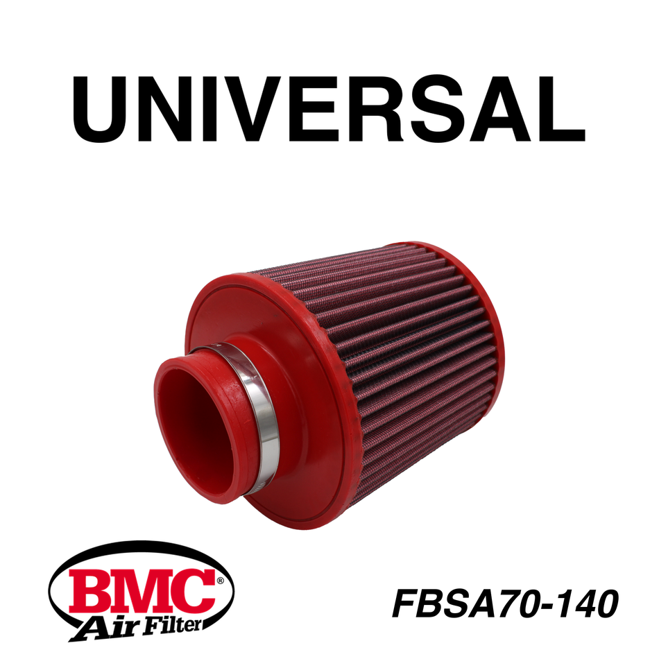BMC FBSA70-140 Universal Konik Performans Hava Filtresi 70 mm Boğaz / 143 mm Yükseklik / Poliüretan Kapak