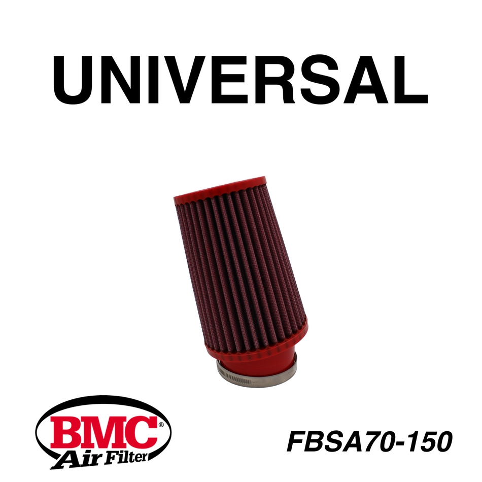 BMC FBSA70-150 Universal Konik Performans Hava Filtresi 70 mm Boğaz / 152 mm Yükseklik / Poliüretan Kapak
