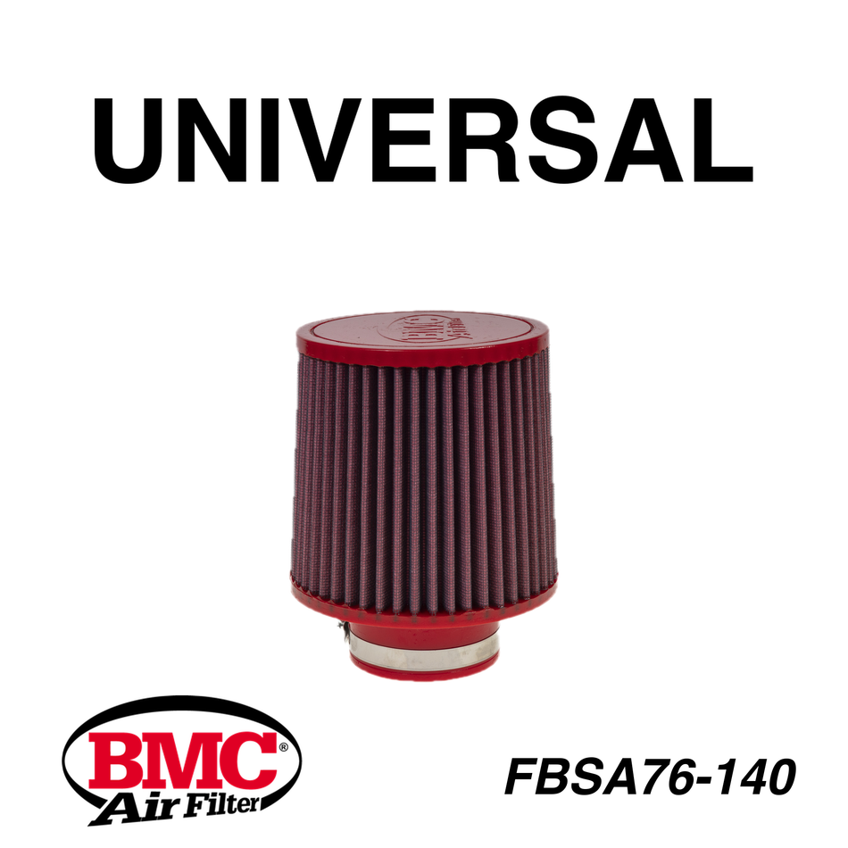 BMC FBSA76-140 Universal Konik Performans Hava Filtresi 76 mm Boğaz / 140 mm Yükseklik / Poliüretan Kapak