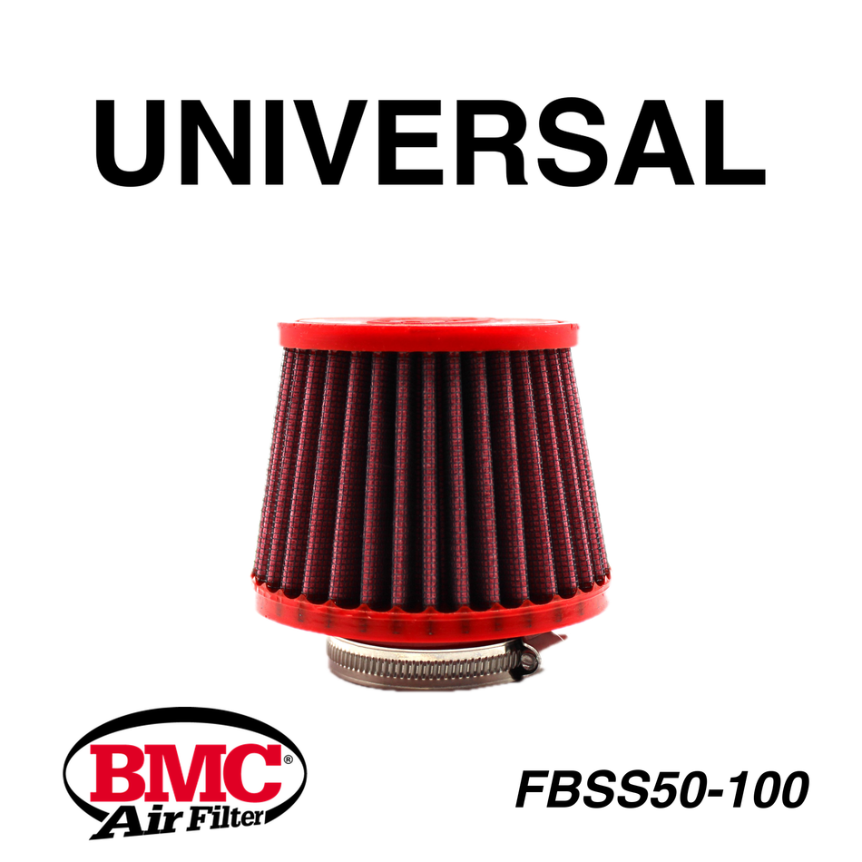 BMC FBSS50-100 Universal Konik Performans Hava Filtresi 50 mm Boğaz / 81 mm Yükseklik / Poliüretan Kapak