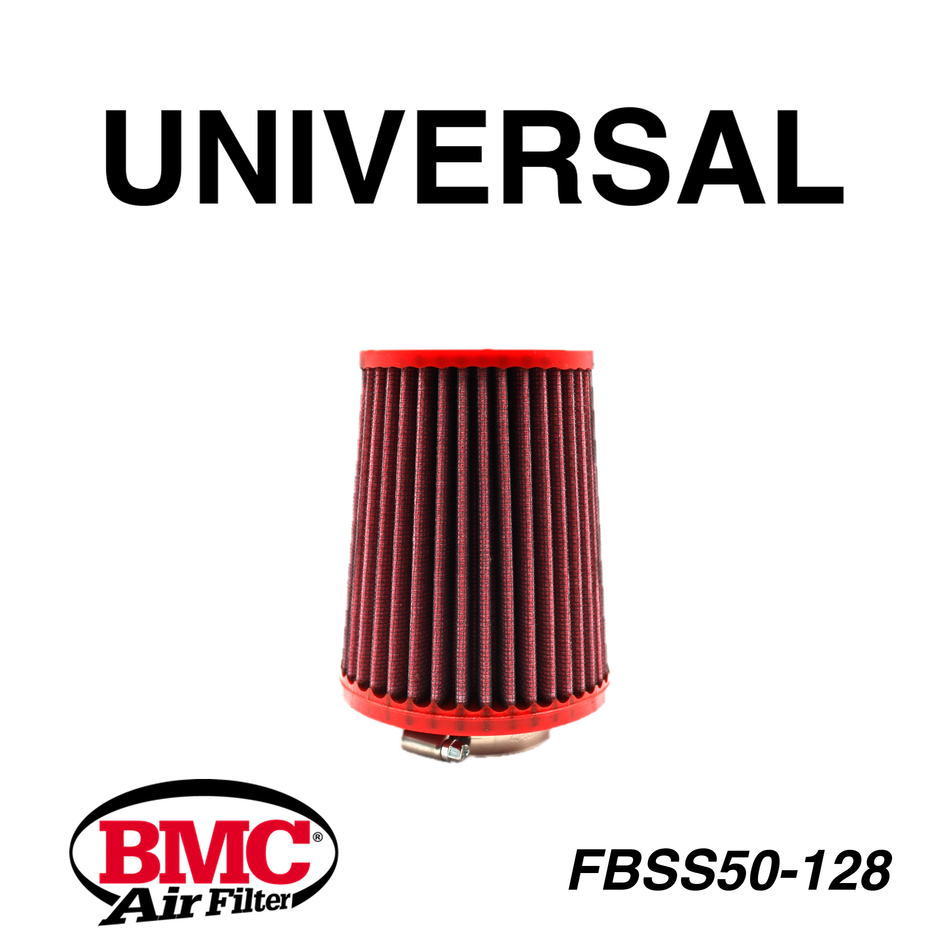 BMC FBSS50-128 Universal Konik Performans Hava Filtresi 50 mm Boğaz / 130 mm Yükseklik / Poliüretan Kapak