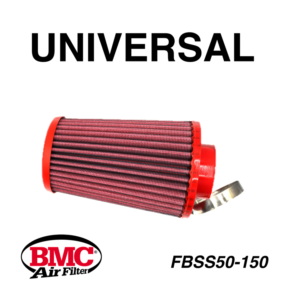 BMC FBSS50-150 Universal Konik Performans Hava Filtresi 50 mm Boğaz / 153 mm Yükseklik / Poliüretan Kapak