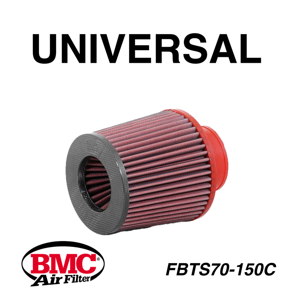 BMC FBTS70-150C Universal Konik Performans Hava Filtresi 70 mm Boğaz / 154 mm Yükseklik / Karbon Kapak