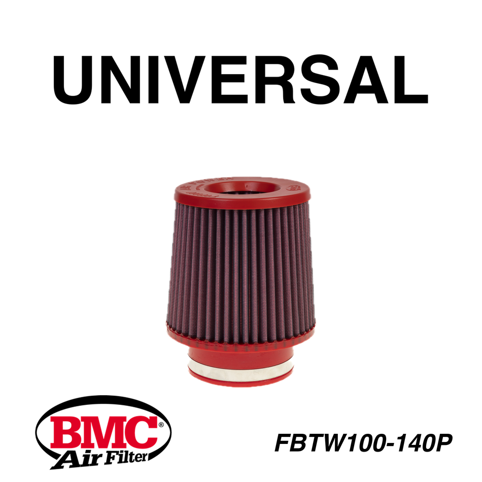 BMC FBTW100-140P Universal Konik Performans Hava Filtresi 100 mm Boğaz / 143 mm Yükseklik / Plastik Kapak