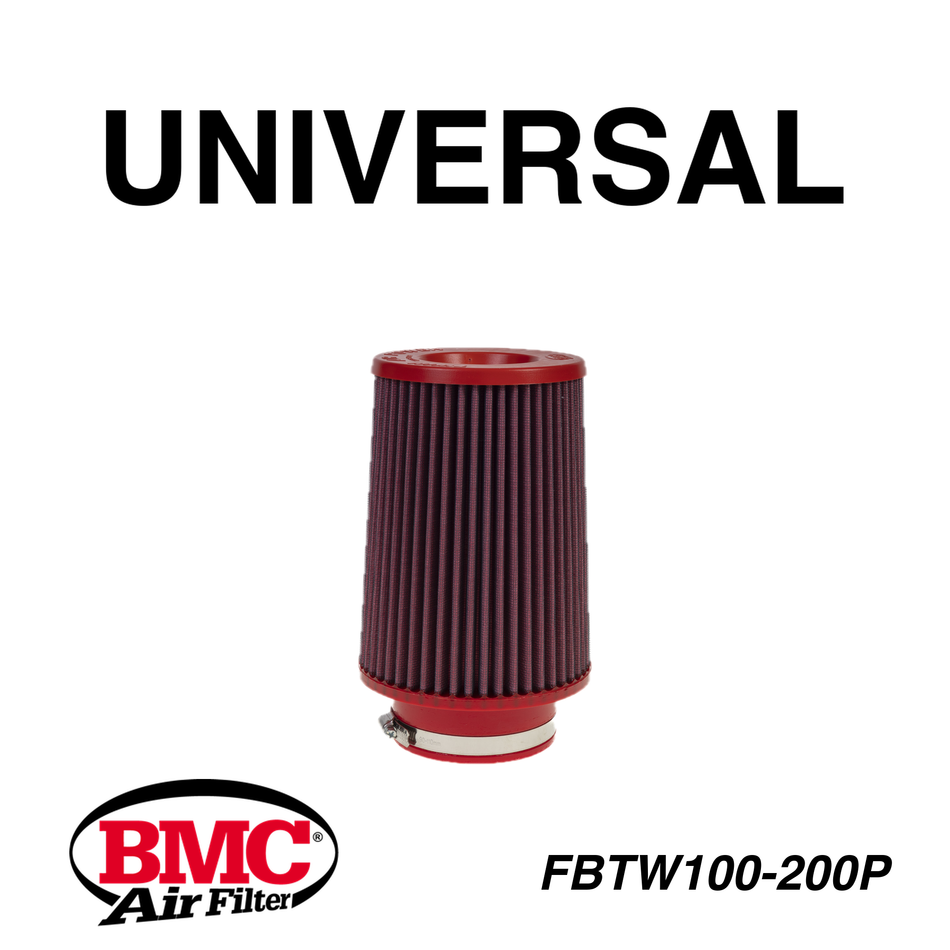 BMC FBTW100-200P Universal Konik Performans Hava Filtresi 100 mm Boğaz / 200 mm Yükseklik / Plastik Kapak