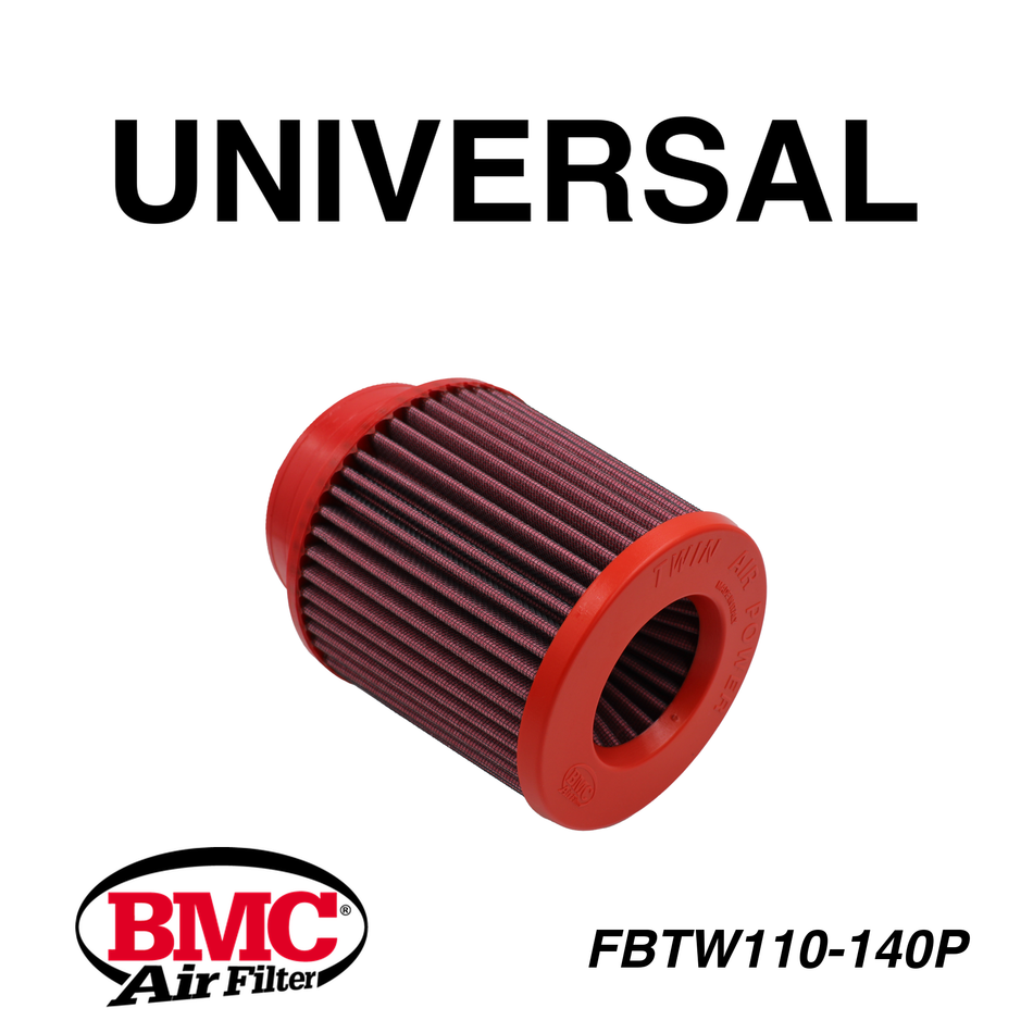 BMC FBTW110-140P Universal Konik Performans Hava Filtresi 110 mm Boğaz / 143 mm Yükseklik / Plastik Kapak