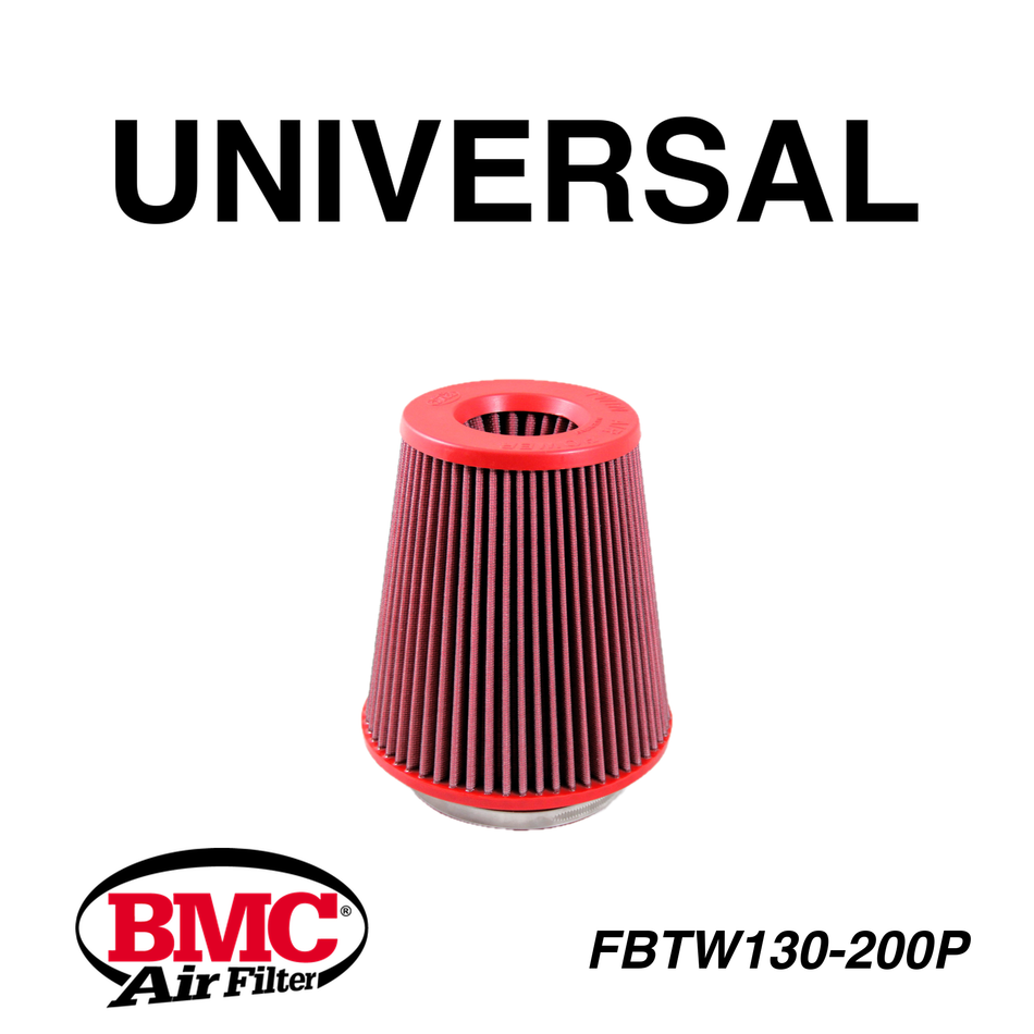 BMC FBTW130-200P Universal Konik Performans Hava Filtresi 130 mm Boğaz / 202 mm Yükseklik / Plastik Kapak