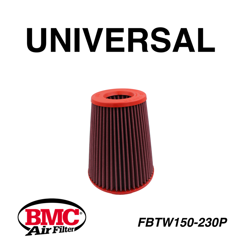 BMC FBTW150-230P Universal Konik Performans Hava Filtresi 150 mm Boğaz / 230 mm Yükseklik / Plastik Kapak