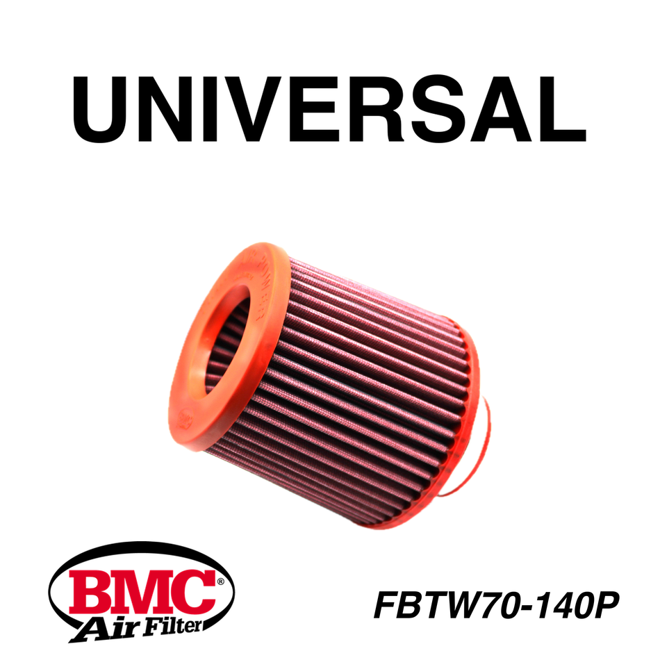 BMC FBTW70-140P Universal Konik Performans Hava Filtresi 70 mm Boğaz / 143 mm Yükseklik / Plastik Kapak