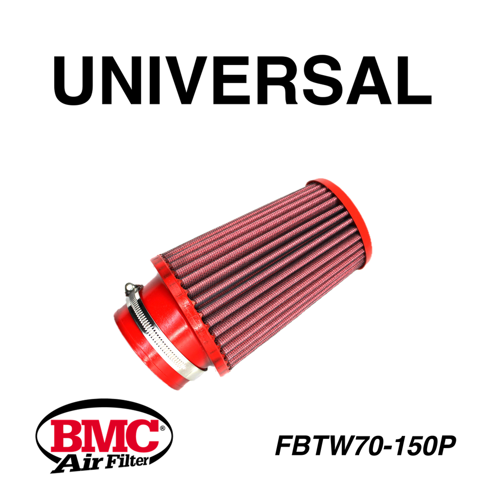 BMC FBTW70-150P Universal Konik Performans Hava Filtresi 70 mm Boğaz / 152 mm Yükseklik / Plastik Kapak