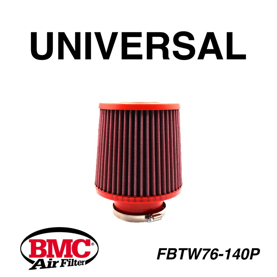 BMC FBTW76-140P Universal Konik Performans Hava Filtresi 76 mm Boğaz / 143 mm Yükseklik / Plastik Kapak