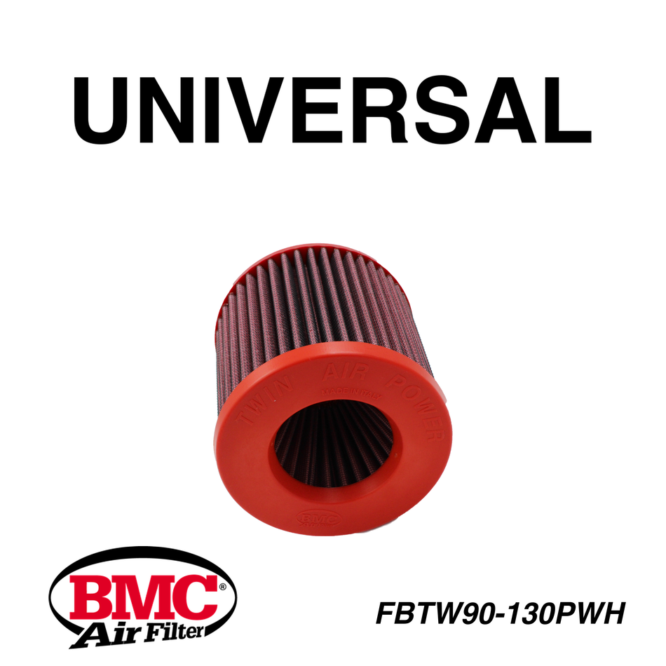 BMC FBTW90-130PWH Universal Konik Performans Hava Filtresi 90 mm Boğaz / 135 mm Yükseklik / Plastik Kapak