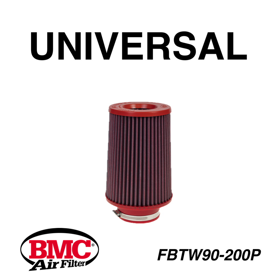 BMC FBTW90-200P Universal Konik Performans Hava Filtresi 90 mm Boğaz / 203 mm Yükseklik / Plastik Kapak