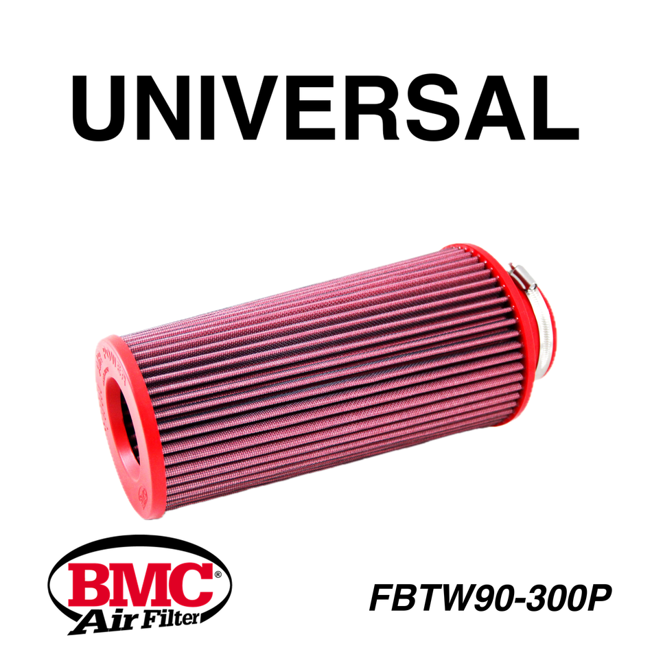 BMC FBTW90-300P Universal Konik Performans Hava Filtresi 90 mm Boğaz / 302 mm Yükseklik / Plastik Kapak
