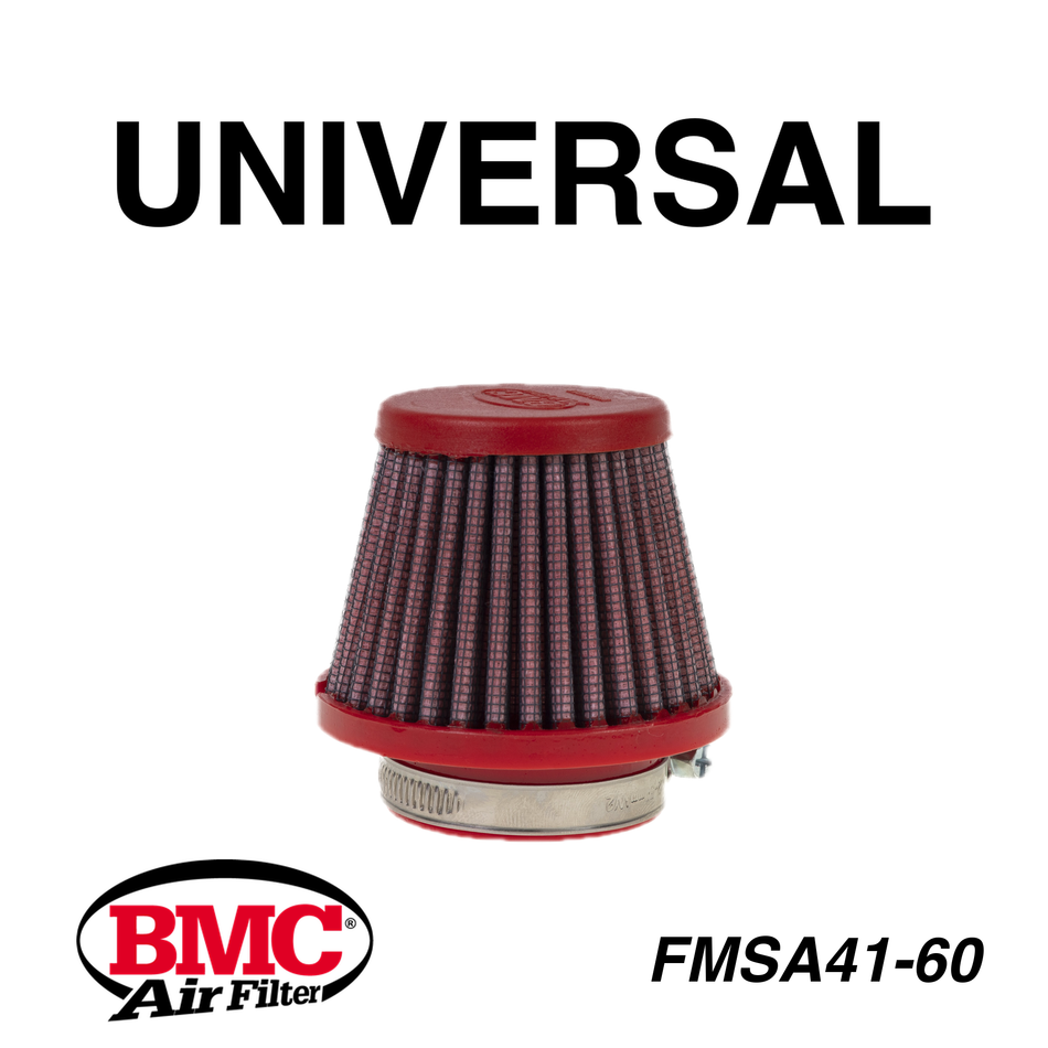 BMC FMSA41-60 Universal Konik Performans Hava Filtresi 41 mm Boğaz / 60 mm Yükseklik / Plastik Kapak