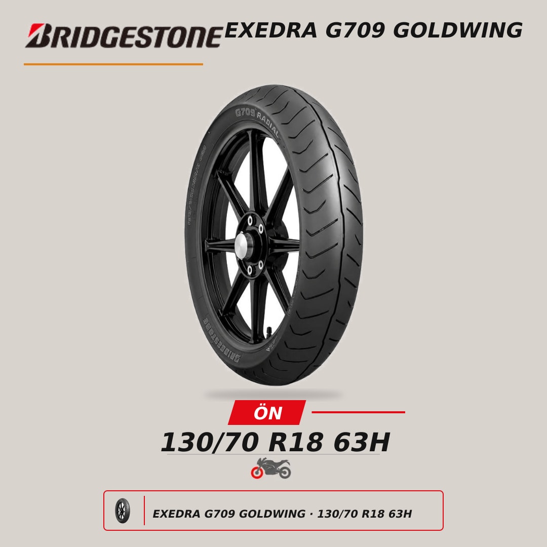 Bridgestone Exedra G709 Goldwing 130/70 R18 63H Ön Motosiklet Lastiği