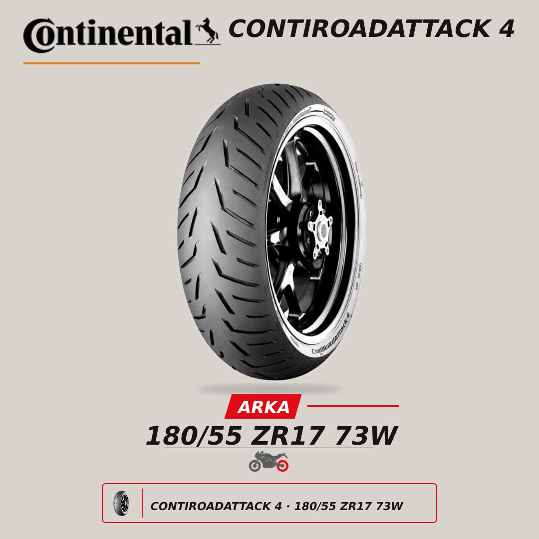 Continental ContiRoadAttack 4 180/55 ZR17 73W Arka Motosiklet Lastiği