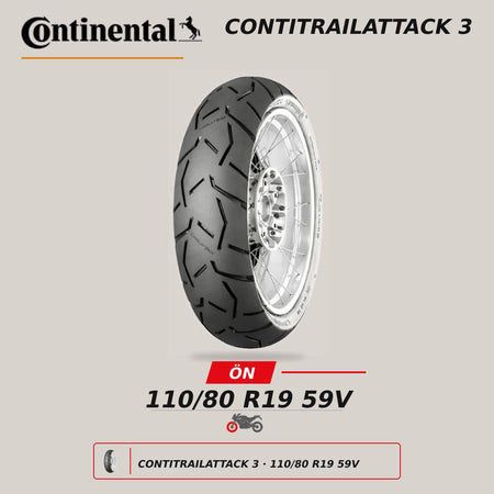 Continental ContiTrailAttack 3 110/80 R19 59V Ön Motosiklet Lastiği
