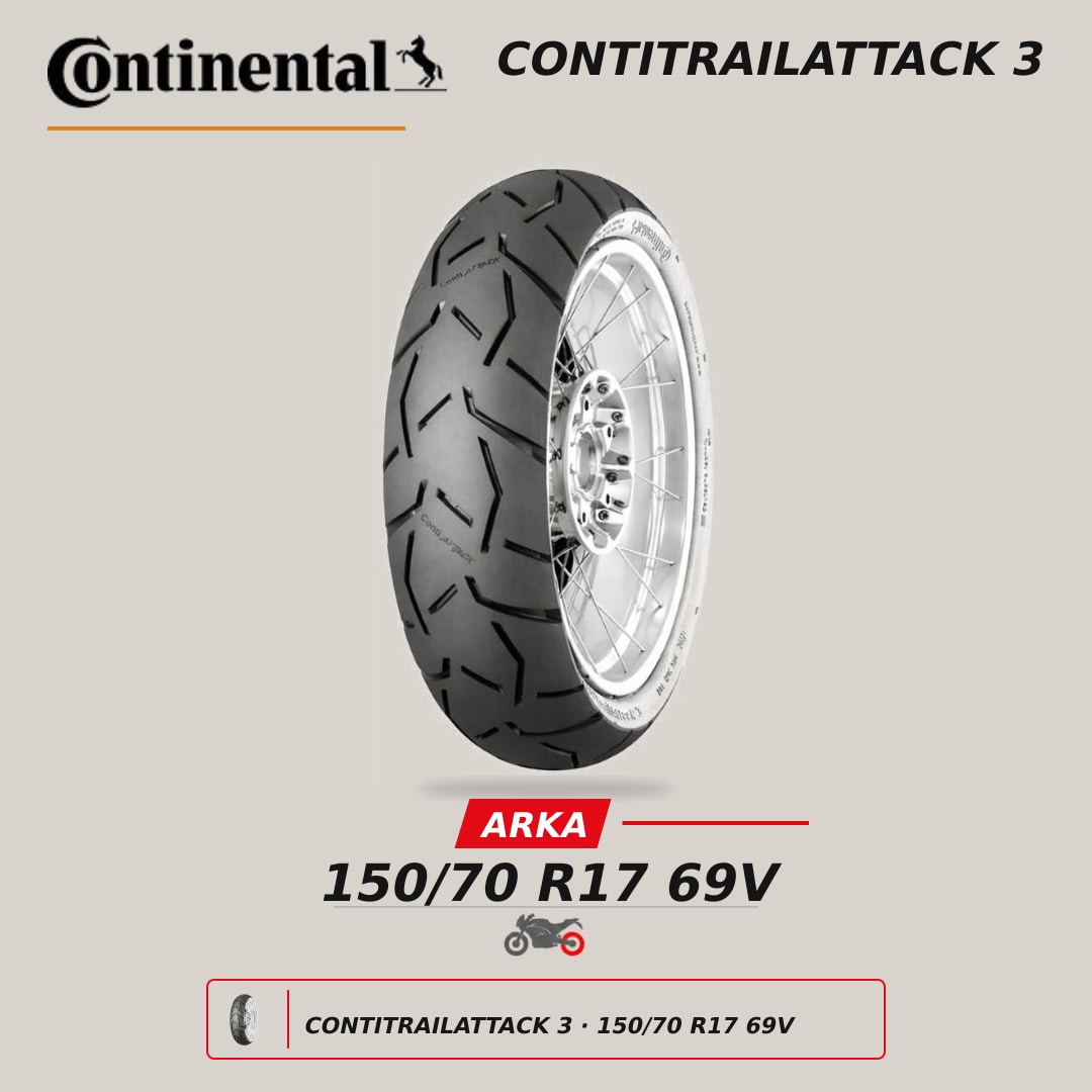 Continental ContiTrailAttack 3 150/70 R17 69V Arka Motosiklet Lastiği