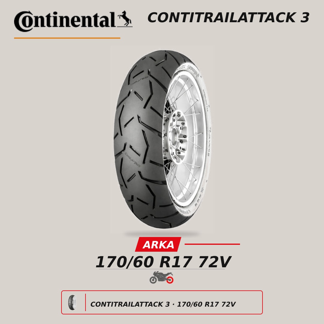 Continental ContiTrailAttack 3 170/60 R17 72V Arka Motosiklet Lastiği